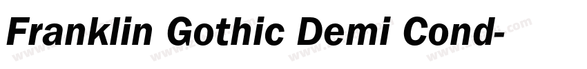 Franklin Gothic Demi Cond字体转换